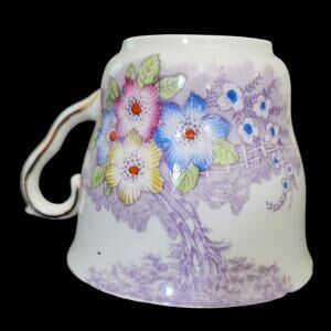 Colclough Bone China Floral Mug Purple Cottage Garden England